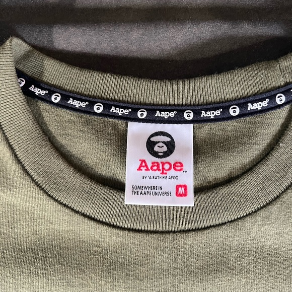 AAPE By A Bathing Ape Tshirt Men’s Medium Green/Camo - Picture 3 of 4